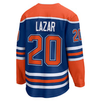 Curtis Lazar Edmonton Oilers Hockey Jersey, Royal Breakaway Home Sportswear Jersey Shirt, Long Sleeve Hockey Sweater Jersey, Casual Gift for Men