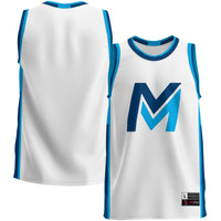 Mid Michigan College Basketball Jersey, White Sportswear Jersey Shirt, Sleeveless Athletic Tank Jersey, Casual Gift for Men, Style 200305326
