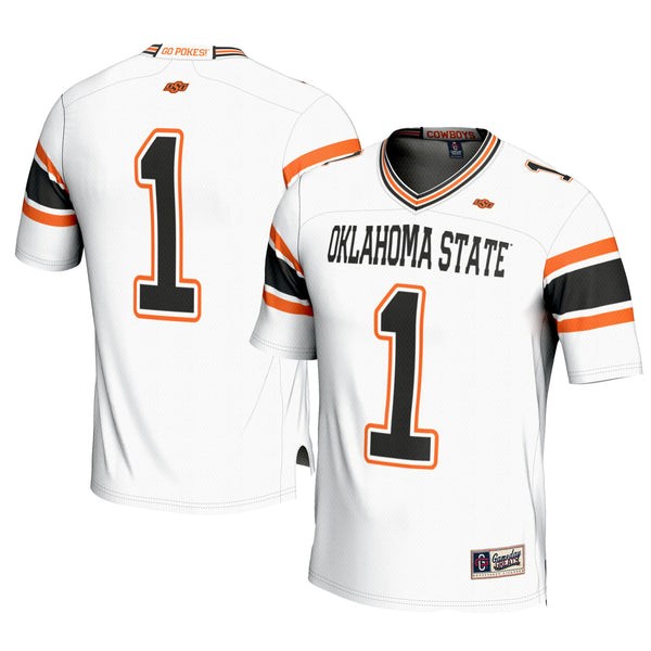 #1 Oklahoma State Cowboys Football Jersey - White