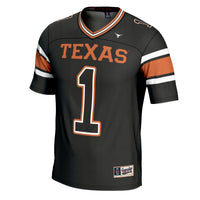 Texas Longhorns Football Jersey, Black Sportswear Jersey Shirt, Lightweight Breathable Athletic Jersey, Casual Gift for Men, Style 200425348