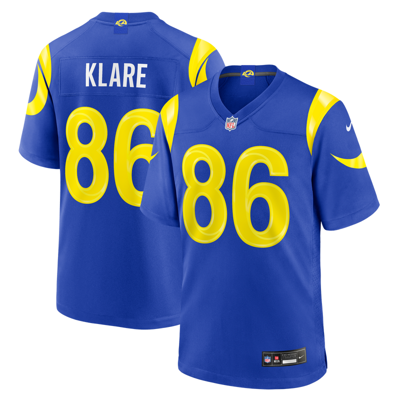 Max Klare Los Angeles Rams Football Jersey, Royal Game Sportswear Jersey Shirt, Lightweight Breathable Athletic Jersey, Casual Gift for Men