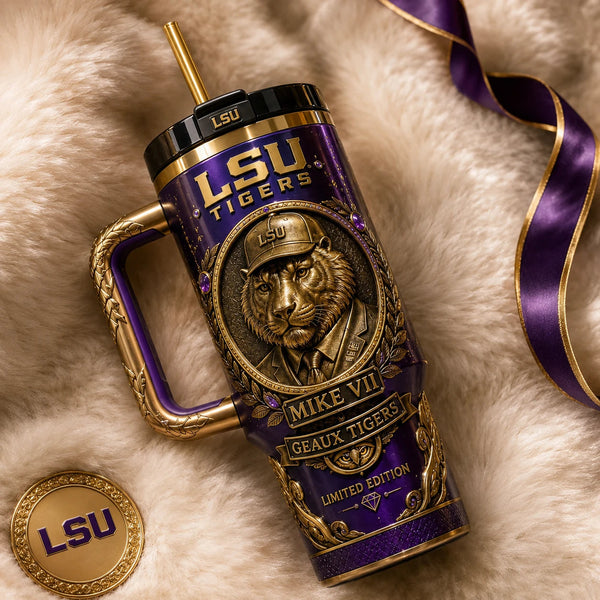 LSU Gold and Purple - The Mike VII Medallion Tumbler - main