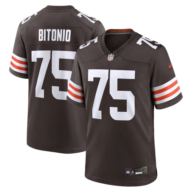 Joel Bitonio Cleveland Browns Football Jersey, Brown Game Sportswear Jersey Shirt, Lightweight Breathable Athletic Jersey, Casual Gift for Men