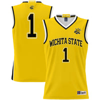 Wichita State Shockers Basketball Jersey, Yellow Sportswear Jersey Shirt, Sleeveless Athletic Tank Jersey, Casual Gift for Men