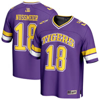 LSU Tigers Football Jersey, Purple Lightweight Sportswear Jersey Shirt, Lightweight Breathable Athletic Jersey, Casual Gift for Men