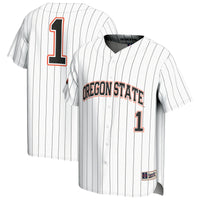 Oregon State Beavers Lightweight Baseball Jersey, White Sportswear Jersey Shirt, Lightweight Breathable Athletic Jersey, Casual Gift for Men