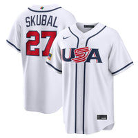 USA Tarik Skubal White 2026 World Classic Home Baseball Jersey, Sportswear Jersey Shirt, Lightweight Athletic Jersey, Casual Gift for Men