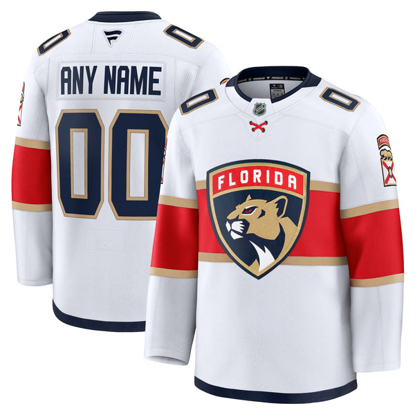 Florida Panthers White Away Premium Custom Jersey