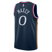 Tyrese Maxey Philadelphia 76ers Basketball Jersey, Navy Swingman Sportswear Jersey Shirt, Sleeveless Athletic Tank Jersey, Casual Gift for Men