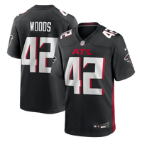Josh Woods Atlanta Falcons Football Jersey, Black Game Sportswear Jersey Shirt, Lightweight Breathable Athletic Jersey, Casual Gift for Men