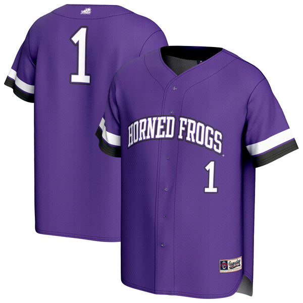 TCU Horned Frogs Lightweight Collegiate Baseball Fashion Jersey - Purple