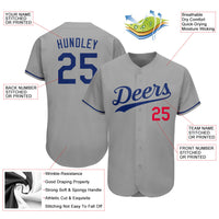 Custom Baseball Jersey, Gray Royal Red Sportswear Jersey Shirt, Athletic Sportswear Jersey, Casual Gift for Men
