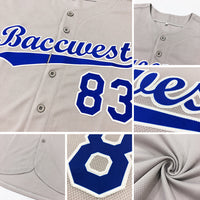 Custom Baseball Jersey, Gray Red White Sportswear Jersey Shirt, Athletic Sportswear Jersey, Casual Gift for Men