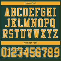 Custom Football Jersey, Green Gold White Sportswear Jersey Shirt, Athletic Mesh Jersey, Casual Gift for Men, Style Green0001