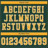 Custom Football Jersey, Green Gold White Sportswear Jersey Shirt, Athletic Mesh Jersey, Casual Gift for Men, Style Green0005