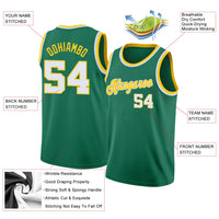 Custom Basketball Jersey, Kelly Green Sportswear Jersey Shirt, Athletic Mesh Moisture Wicking Jersey, Casual Gift for Men, Style KellyGreen0045