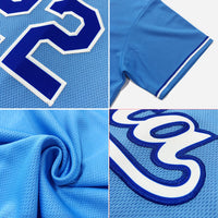 Custom Baseball Jersey, Light Blue Sportswear Jersey Shirt, Athletic V Neck Moisture Wicking Jersey, Casual Gift for Men, Style LightBlue0029