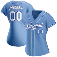 Custom Baseball Jersey, Light Sportswear Jersey Shirt, Athletic Button Down Moisture Wicking Jersey, Casual Gift for Men, Style LightBlue0031