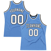 Custom Basketball Jersey, Light Blue White Black Throwback Sportswear Jersey Shirt, Athletic Mesh Moisture Wicking Jersey, Casual Gift for Men