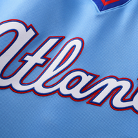 Atlanta Braves Baseball Jersey, Powder Blue Authentic Sportswear Jersey Shirt, Lightweight Breathable Athletic Jersey, Casual Gift for Men