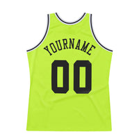 Custom Basketball Jersey, Neon Green Black White Throwback Sportswear Jersey Shirt, Athletic Mesh Moisture Wicking Jersey, Casual Gift for Men