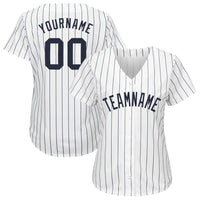 Custom Baseball Jersey, White Navy Sportswear Jersey Shirt, Athletic Button Down Moisture Wicking Jersey, Casual Gift for Men, Style NewYK0149
