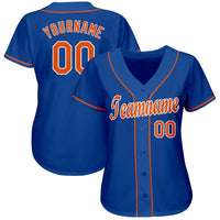Custom Baseball Jersey, Royal Orange Sportswear Jersey Shirt, Athletic Button Down Moisture Wicking Jersey, Casual Gift for Men, Style NewYK0211