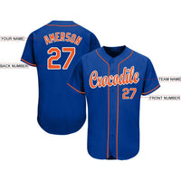 Custom Baseball Jersey, Royal Orange Sportswear Jersey Shirt, Athletic Button Down Moisture Wicking Jersey, Casual Gift for Men, Style NewYK0211