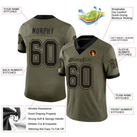 Custom Football Jersey, Black Old Gold Sportswear Jersey Shirt, Athletic Mesh Moisture Wicking Jersey, Casual Gift for Men, Style Olive0060