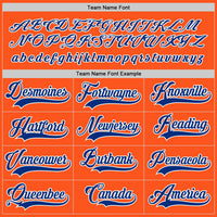 Custom Hockey Jersey, Orange Royal White Sportswear Jersey Shirt, Athletic Long Sleeve V Neck Jersey, Casual Gift for Men, Style Orange0145