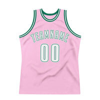 Custom Basketball Jersey, Pink White Kelly Throwback Sportswear Jersey Shirt, Athletic Mesh Moisture Wicking Jersey, Casual Gift for Men
