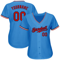 Custom Baseball Jersey, Blue Red Navy Sportswear Jersey Shirt, Athletic Button Down Moisture Wicking Jersey, Casual Gift for Men