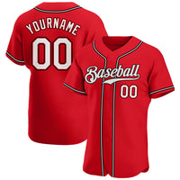 Custom Baseball Jersey, Red White Sportswear Jersey Shirt, Athletic Button Down Moisture Wicking Jersey, Casual Gift for Men, Style Red0099