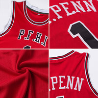 Custom Basketball Jersey, Red Black Old Gold Authentic Sportswear Jersey Shirt, Athletic Mesh Moisture Wicking Jersey, Casual Gift for Men