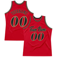 Custom Basketball Jersey, Red Black Old Gold Authentic Sportswear Jersey Shirt, Athletic Mesh Moisture Wicking Jersey, Casual Gift for Men