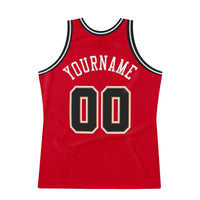 Custom Basketball Jersey, Red Black White Sportswear Jersey Shirt, Athletic Mesh Moisture Wicking Jersey, Casual Gift for Men, Style Red0203