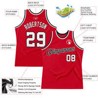 Custom Basketball Jersey, Red White Black Sportswear Jersey Shirt, Athletic Mesh Moisture Wicking Jersey, Casual Gift for Men, Style Red0209