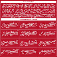 Custom Baseball Jersey, Red White Sportswear Jersey Shirt, Athletic Button Down Moisture Wicking Jersey, Casual Gift for Men, Style Red0307