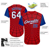 Custom Baseball Jersey, Red White Royal Sportswear Jersey Shirt, Athletic Button Down Moisture Wicking Jersey, Casual Gift for Men