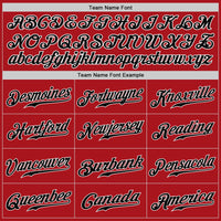 Custom Baseball Jersey, Red Black White Sportswear Jersey Shirt, Athletic Button Down Moisture Wicking Jersey, Casual Gift for Men