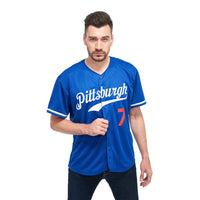 Custom Baseball Jersey, Royal White Sportswear Jersey Shirt, Athletic Button Down Moisture Wicking Jersey, Casual Gift for Men, Style Royal0015