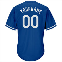 Custom Baseball Jersey, Royal White Red Throwback Sportswear Jersey Shirt, Athletic V Neck Moisture Wicking Jersey, Casual Gift for Men