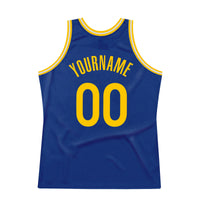 Custom Basketball Jersey, Royal Gold White Authentic Sportswear Jersey Shirt, Athletic Mesh Moisture Wicking Jersey, Casual Gift for Men