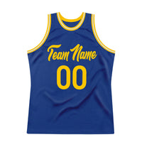 Custom Basketball Jersey, Royal Gold White Authentic Sportswear Jersey Shirt, Athletic Mesh Moisture Wicking Jersey, Casual Gift for Men