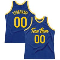 Custom Basketball Jersey, Royal Gold White Authentic Sportswear Jersey Shirt, Athletic Mesh Moisture Wicking Jersey, Casual Gift for Men