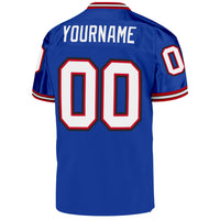 Custom Football Jersey, Royal White Red Sportswear Jersey Shirt, Athletic Mesh Moisture Wicking Jersey, Casual Gift for Men, Style Royal0152