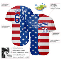 Custom Baseball Jersey, Royal White Sportswear Jersey Shirt, Athletic Button Down Moisture Wicking Jersey, Casual Gift for Men, Style Royal0266