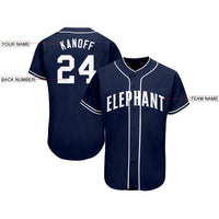 Custom Baseball Jersey, Navy Sportswear Jersey Shirt, Athletic Button Down Moisture Wicking Jersey, Casual Gift for Men, Style SandiegoM0031