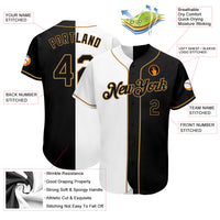 Custom Baseball Jersey, White Black Old Gold Fashion Sportswear Jersey Shirt, Athletic Button Down Moisture Wicking Jersey, Casual Gift for Men