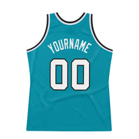 Custom Basketball Jersey, Teal White Black Throwback Sportswear Jersey Shirt, Athletic Mesh Moisture Wicking Jersey, Casual Gift for Men